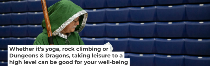 David Cargo, a Dungeons & Dragons player, dressed as one of his characters named Thorn Woodson, browses through board games at Portland Comic Expo on Oct. 27, 2019, in Portland, Ore. Ariana van den Akker/Portland Press Herald via Getty Images